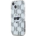 Etui Karl Lagerfeld IML Choupette Head & Monogram na iPhone 15 / 14 / 13 - przezroczyste