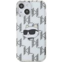 Etui Karl Lagerfeld IML Choupette Head & Monogram na iPhone 15 / 14 / 13 - przezroczyste