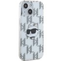 Etui Karl Lagerfeld IML Choupette Head & Monogram na iPhone 15 / 14 / 13 - przezroczyste