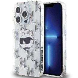 Etui Karl Lagerfeld IML Choupette Head & Monogram na iPhone 15 Pro Max - przezroczyste