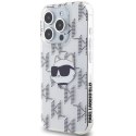 Etui Karl Lagerfeld IML Choupette Head & Monogram na iPhone 15 Pro Max - przezroczyste