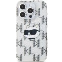 Etui Karl Lagerfeld IML Choupette Head & Monogram na iPhone 15 Pro Max - przezroczyste