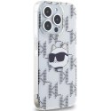 Etui Karl Lagerfeld IML Choupette Head & Monogram na iPhone 15 Pro Max - przezroczyste