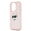 Etui Karl Lagerfeld IML Choupette Head & Monogram na iPhone 15 Pro Max - różowe