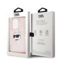 Etui Karl Lagerfeld IML Choupette Head & Monogram na iPhone 15 Pro Max - różowe