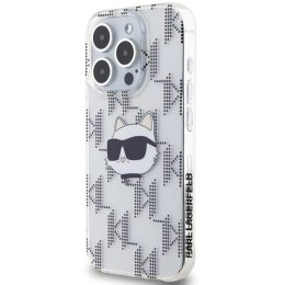 Etui Karl Lagerfeld IML Choupette Head & Monogram na iPhone 15 Pro - przezroczyste