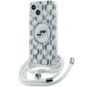 Etui Karl Lagerfeld IML Crossbody Monogram Karl & Choupette Head MagSafe na iPhone 15 / 14 / 13 - przezroczyste