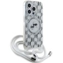 Etui Karl Lagerfeld IML Crossbody Monogram Karl & Choupette Head MagSafe na iPhone 15 Pro Max - przezroczyste