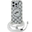 Etui Karl Lagerfeld IML Crossbody Monogram Karl & Choupette Head MagSafe na iPhone 15 Pro - przezroczyste