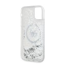 Etui Karl Lagerfeld Liquid Glitter Choupette Head MagSafe na iPhone 11 / Xr - przezroczyste