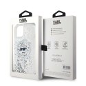 Etui Karl Lagerfeld Liquid Glitter Choupette Head MagSafe na iPhone 13 - przezroczyste