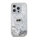 Etui Karl Lagerfeld Liquid Glitter Karl Head MagSafe na iPhone 15 Pro Max - przezroczyste