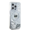 Etui Karl Lagerfeld Liquid Glitter Karl Head MagSafe na iPhone 15 Pro Max - przezroczyste