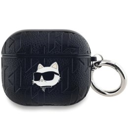 Etui Karl Lagerfeld Monogram Choupette Head na AirPods 3 - czarne