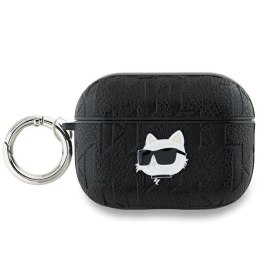 Etui Karl Lagerfeld Monogram Choupette Head na AirPods Pro 2 - czarne