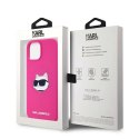 Etui Karl Lagerfeld Silicone Choupette Head MagSafe na iPhone 15 Plus / 14 Plus - różowe