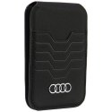 Portfel Audi Leather Wallet Card magnetyczny MagSafe ze standem - czarny