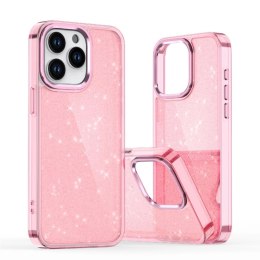 Etui Glitter Case na iPhone 16 Pro Max - różowe z brokatem