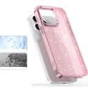 Etui Glitter Case na iPhone 16 Pro - różowe z brokatem