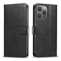 Etui Leather Book Case na iPhone 16 Pro Max - czarne