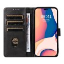 Etui Leather Book Case na iPhone 16 Pro Max - czarne