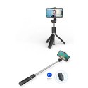 Selfie stick Tech-Protect L01S Bluetooth z tripodem do 70cm - czarny