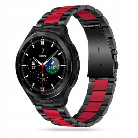 Bransoleta Tech-Protect Stainless na Samsung Galaxy Watch 4 / 5 / 5 Pro / 6 / 7 / FE - czarno-czerwona