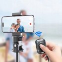 Selfie stick Tech-Protect L03S Bluetooth z pilotem, tripodem do 148cm i głowicą 180 - czarny