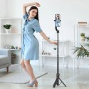 Selfie stick Tech-Protect L04S Bluetooth z tripodem do 95cm i głowicą 360 - czarny