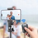 Selfie stick Tech-Protect L03S Bluetooth z pilotem, tripodem do 148cm i głowicą 180 - biały