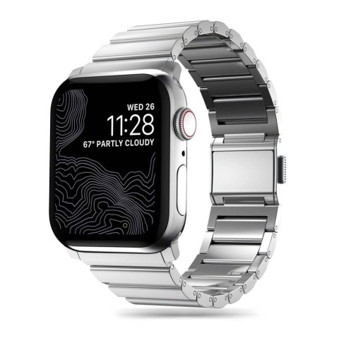 Bransoleta Tech-Protect SteelBand na Apple Watch 4 / 5 / 6 / 7 / 8 / 9 / SE / Ultra 1 / 2 (42/44/45/49 mm) - srebrna