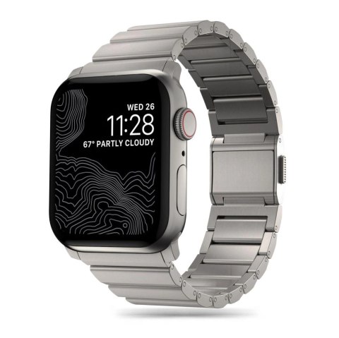 Bransoleta Tech-Protect SteelBand na Apple Watch 4 / 5 / 6 / 7 / 8 / 9 / SE / Ultra 1 / 2 (42/44/45/49 mm) - tytanowa