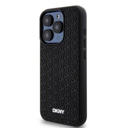 Etui DKNY 3D Rubber Repeat Pattern na iPhone 15 Pro Max - czarne