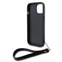 Etui DKNY Wrist Strap Stock Logo na iPhone 15 Plus - czarne