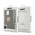 Etui DKNY Wrist Strap Stock Logo na iPhone 15 Pro Max - beżowe