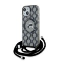 Etui Karl Lagerfeld IML Crossbody Monogram Karl & Choupette Head MagSafe na iPhone 15 / 14 / 13 - czarne