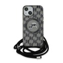 Etui Karl Lagerfeld IML Crossbody Monogram Karl & Choupette Head MagSafe na iPhone 15 / 14 / 13 - czarne