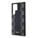 Etui DKNY Leather Checkered Mono Pattern MagSafe na Samsung Galaxy S24 Ultra - czarne