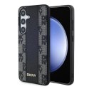 Etui DKNY Leather Checkered Mono Pattern MagSafe na Samsung Galaxy S24+ - czarne