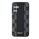 Etui DKNY Leather Checkered Mono Pattern MagSafe na Samsung Galaxy S24+ - czarne