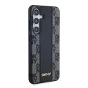 Etui DKNY Leather Checkered Mono Pattern MagSafe na Samsung Galaxy S24+ - czarne