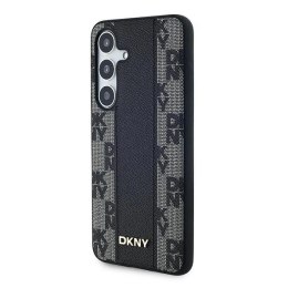 Etui DKNY Leather Checkered Mono Pattern MagSafe na Samsung Galaxy S24 - czarne