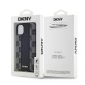 Etui DKNY Leather Checkered Mono Pattern MagSafe na iPhone 11 / Xr - czarne