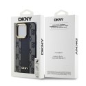 Etui DKNY Leather Checkered Mono Pattern MagSafe na iPhone 13 Pro / 13 - czarne