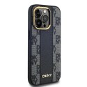 Etui DKNY Leather Checkered Mono Pattern MagSafe na iPhone 13 Pro Max - czarne