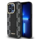 Etui DKNY Leather Checkered Mono Pattern MagSafe na iPhone 15 Pro Max - czarne