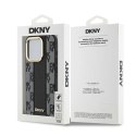 Etui DKNY Leather Checkered Mono Pattern MagSafe na iPhone 15 Pro Max - czarne