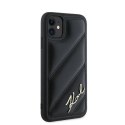 Etui Karl Lagerfeld Diagonal Quilted Script na iPhone 11 / Xr - czarne