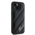 Etui Karl Lagerfeld Diagonal Quilted Script na iPhone 13 - czarne