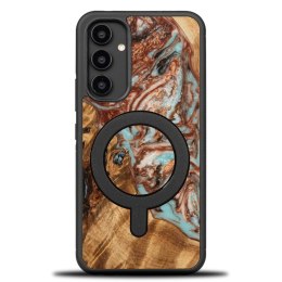 Etui Bewood Unique MagSafe Jowisz z drewna i żywicy na Samsung Galaxy A54 5G - miedziano-białe